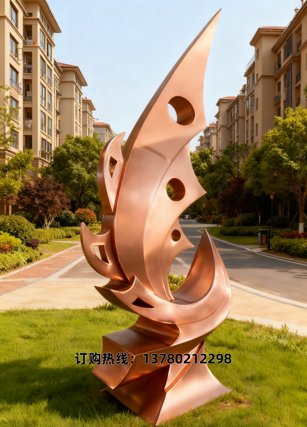 抽象鳳凰不銹鋼雕塑